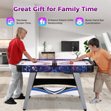 气动曲棍球比赛桌，带 2 个推杆和冰球 - 蓝色 Air Powered Hockey Game Table with 2 Pushers and Pucks-Blue