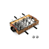 游戏室尺寸足球桌带防滑手柄-棕色 Game Room Size Football Table with Non-slip Handle-Brown