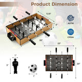 游戏室尺寸足球桌带防滑手柄-棕色 Game Room Size Football Table with Non-slip Handle-Brown