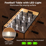 游戏室尺寸足球桌带防滑手柄-棕色 Game Room Size Football Table with Non-slip Handle-Brown