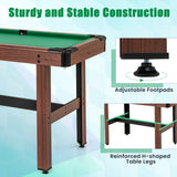 48英寸台球木制游戏桌带全套球儿童和成人-绿色 48 Inch Pool Wooden Game Table with Full Set of Ballsfor Kids and Adults-Green