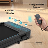 步行垫，承重 300 磅，带遥控功能，适合家用 - 黑色 Walking Pad with 300 lbs Weight Capacity and Remote Control for Home-Black