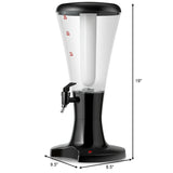 2 件套 3L 生啤酒塔式饮水机，带 LED 灯 Set of 2 3L Draft Beer Tower Dispenser with LED Lights