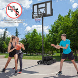 4.25-10 英尺可调节篮球框系统带 44 英寸篮板-B 4.25-10 Feet Adjustable Basketball Hoop System with 44 Inch Backboard-B