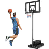 4.25-10 英尺可调节篮球框系统带 44 英寸篮板-B 4.25-10 Feet Adjustable Basketball Hoop System with 44 Inch Backboard-B