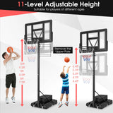 4.25-10 英尺可调节篮球框系统带 44 英寸篮板-B 4.25-10 Feet Adjustable Basketball Hoop System with 44 Inch Backboard-B