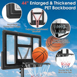 4.25-10 英尺可调节篮球框系统带 44 英寸篮板-B 4.25-10 Feet Adjustable Basketball Hoop System with 44 Inch Backboard-B