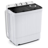 17.6磅便携式洗衣机带排水泵-黑色 17.6 lbs Portable Washing Machine with Drain Pump-Black