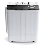 17.6磅便携式洗衣机带排水泵-黑色 17.6 lbs Portable Washing Machine with Drain Pump-Black