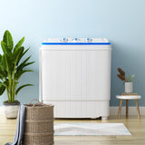 17.6磅便携式洗衣机带排水泵-蓝色 17.6 lbs Portable Washing Machine with Drain Pump-Blue