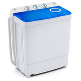 17.6磅便携式洗衣机带排水泵-蓝色 17.6 lbs Portable Washing Machine with Drain Pump-Blue