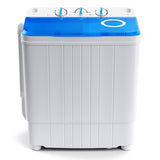 17.6磅便携式洗衣机带排水泵-蓝色 17.6 lbs Portable Washing Machine with Drain Pump-Blue