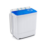 17.6磅便携式洗衣机带排水泵-蓝色 17.6 lbs Portable Washing Machine with Drain Pump-Blue