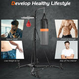 带重袋的重型拳击拳击架 Heavy Duty Boxing Punching Stand With Heavy Bag