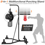 带重袋的重型拳击拳击架 Heavy Duty Boxing Punching Stand With Heavy Bag