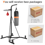 带重袋的重型拳击拳击架 Heavy Duty Boxing Punching Stand With Heavy Bag