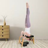 瑜伽头倒立凳，用于缓解锻炼和疲劳健身-黑色 Yoga Headstand Bench for Workout Relieve and Fatigue Body Building-Black