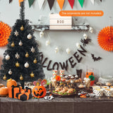 3 英尺不发光人造圣诞万圣节迷你树带塑料支架 - 黑色 3 Feet Unlit Artificial Christmas Halloween Mini Tree with Plastic Stand-Black