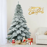 7.5英尺雪绒人造圣诞树 7.5 Feet Snow Flocked Artificial Christmas Tree