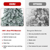 7.5英尺雪绒人造圣诞树 7.5 Feet Snow Flocked Artificial Christmas Tree