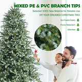 8 英尺铰接人造圣诞云杉树，带混合 PE 和 PVC 尖端 8 Feet Hinged Artificial Christmas Spruce Tree with Mixed PE and PVC Tips