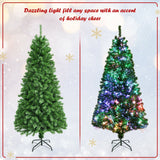 预亮多色光纤云杉人造圣诞树 - 7 英尺 Pre-lit Multi-Colored Fiber Optic Spruce Artificial Christmas Tree-7 ft