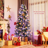 预亮多色光纤云杉人造圣诞树 - 7 英尺 Pre-lit Multi-Colored Fiber Optic Spruce Artificial Christmas Tree-7 ft