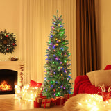 6 英尺预照明人造圣诞树，带 648 个 PVC PE 树枝尖 6 Feet Pre-Lit Artificial Christmas Tree with 648 PVC PE Branch Tips