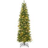 6 英尺预照明人造圣诞树，带 648 个 PVC PE 树枝尖 6 Feet Pre-Lit Artificial Christmas Tree with 648 PVC PE Branch Tips