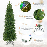 6 英尺预照明人造圣诞树，带 648 个 PVC PE 树枝尖 6 Feet Pre-Lit Artificial Christmas Tree with 648 PVC PE Branch Tips