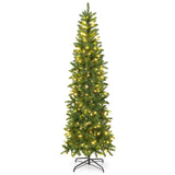 7.5 英尺预亮全人造圣诞树，带暖白色和多色 LED 灯 7.5 Feet Pre-lit Full Artificial Christmas Tree with Warm White and Multi-color LED Lights