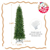 7.5 英尺预亮全人造圣诞树，带暖白色和多色 LED 灯 7.5 Feet Pre-lit Full Artificial Christmas Tree with Warm White and Multi-color LED Lights