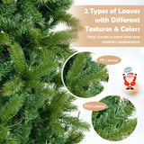 7.5 英尺预亮全人造圣诞树，带暖白色和多色 LED 灯 7.5 Feet Pre-lit Full Artificial Christmas Tree with Warm White and Multi-color LED Lights