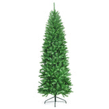 7 英尺 PVC 铰链预亮人造杉木铅笔圣诞树，带 150 盏灯 - 7 英尺 7 Feet PVC Hinged Pre-lit Artificial Fir Pencil Christmas Tree with 150 Lights-7 ft