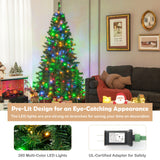 6 英尺圣诞树预亮 3 分钟快速成型 6 Feet Christmas Tree Pre-Lit  3-Minute Quick Shape