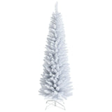 6 英尺不发光人造细铅笔圣诞树带金属支架 6 Feet Unlit Artificial Slim Pencil Christmas Tree with Metal Stand