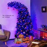 7 英尺预亮万圣节树 8 种闪光模式，带 400 盏灯 7 Feet Pre-Lit Halloween Tree 8 Flash Modes with 400 Lights