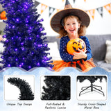 7 英尺预亮万圣节树 8 种闪光模式，带 400 盏灯 7 Feet Pre-Lit Halloween Tree 8 Flash Modes with 400 Lights