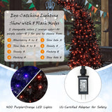 7 英尺预亮万圣节树 8 种闪光模式，带 400 盏灯 7 Feet Pre-Lit Halloween Tree 8 Flash Modes with 400 Lights