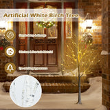 圣诞节假期预亮白树枝桦树，带 LED 灯 - 4 英尺 Pre-lit White Twig Birch Tree for Christmas Holiday with LED Lights-4 ft