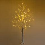 圣诞节假期预亮白树枝桦树，带 LED 灯 - 4 英尺 Pre-lit White Twig Birch Tree for Christmas Holiday with LED Lights-4 ft