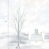 圣诞节假期预亮白树枝桦树，带 LED 灯 - 4 英尺 Pre-lit White Twig Birch Tree for Christmas Holiday with LED Lights-4 ft