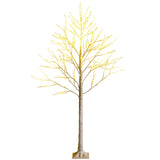 圣诞节假期预亮白树枝桦树，带 LED 灯 - 6 英尺 Pre-lit White Twig Birch Tree for Christmas Holiday with LED Lights-6 ft