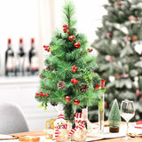 2 件套 29 英寸电池供电预亮通道假日圣诞树 Set of 2 29 Inch Battery Powered Pre-lit Pathway Holiday Christmas Trees