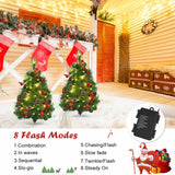 2 件套 29 英寸电池供电预亮通道假日圣诞树 Set of 2 29 Inch Battery Powered Pre-lit Pathway Holiday Christmas Trees