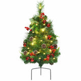 2 件套 29 英寸电池供电预亮通道假日圣诞树 Set of 2 29 Inch Battery Powered Pre-lit Pathway Holiday Christmas Trees