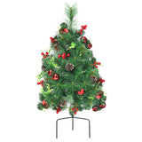 2 件套 29 英寸电池供电预亮通道假日圣诞树 Set of 2 29 Inch Battery Powered Pre-lit Pathway Holiday Christmas Trees