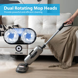 1100W 手持式可拆卸蒸汽拖把带 LED 头灯-灰色 1100W Handheld Detachable Steam Mop with LED Headlights-Gray