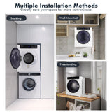 2.6 立方英尺紧凑型干衣机带触摸屏和 2 种模式-白色 2.6 Cu.ft Compact Clothes Dryer with Touch Panel and 2 Modes-White