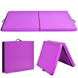 6 x 2 英尺带瑜伽提手体操垫 - 紫色 6 x 2 Feet Gymnastic Mat with Carrying Handles for Yoga-Purple